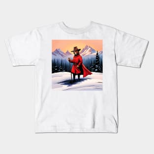 Teddy Canadian Mountie Kids T-Shirt